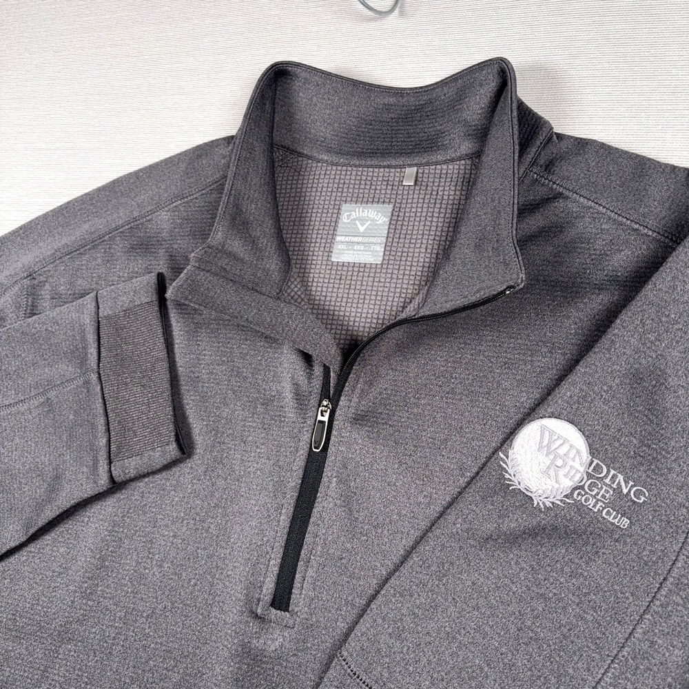Callaway Weather Series 1/4 Zip Pullover Mens XXL Gray Winding Ridge Golf Club